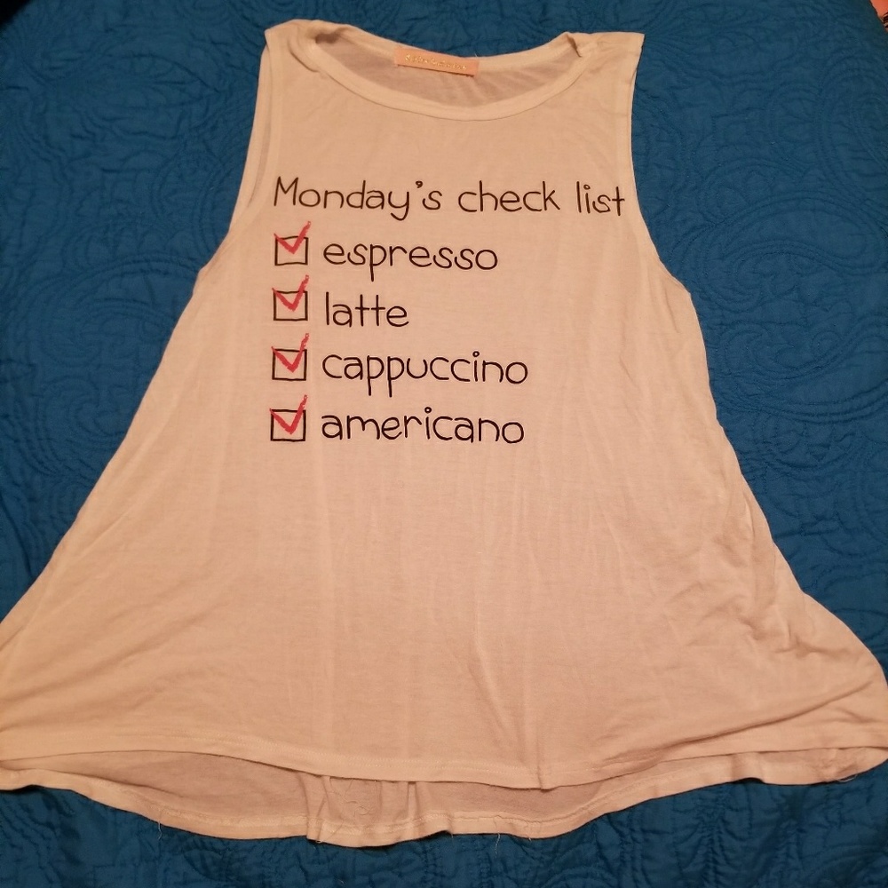 Flowy white tank
